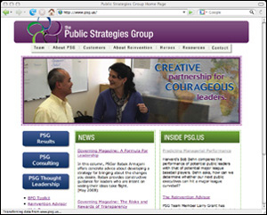 Pic of Public Strategies Group home page